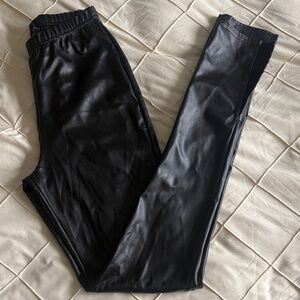 Black Faux Leather Pants